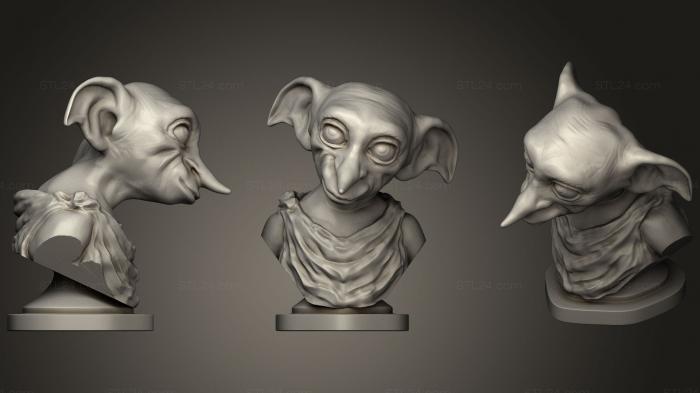 Figurines simple (Bust Dobby, STKPR_0195) 3D models for cnc